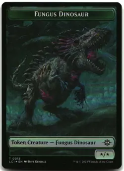 MTG Fungus Dinosaur // Spirit Double-Sided Token FOIL T The Lost Caverns of Ixal - Image 1