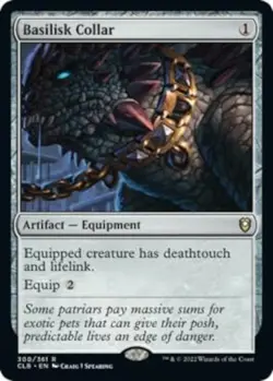 MtG Basilisk Collar 300/361 Battle for Baldur's Gate Regular Rare - Image 1