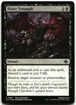 MTG Bitter Triumph FOIL U The Lost Caverns of Ixalan 91 LP - Image 1