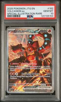 2025 Pokemon Journey Together Volcanion EX Special Illustration Rare PSA 10 #182 - Image 1