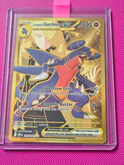 Pokemon TCG Cynthia's Garchomp ex 241/182 Gold Hyper Rare Used - Image 1