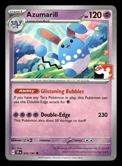 Azumarill 074/191 Play Series Promo Surging Sparks Pokemon NM - Image 1