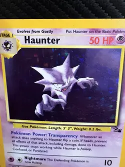 Pokemon Base Set Fossil Haunter Holo 6/62 WOTC 1999 LP+ - Image 2