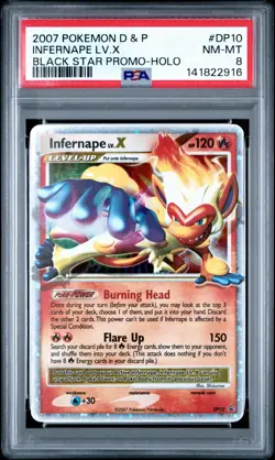 Infernape LV.X DP10 Diamond and Pearl Holo Pokemon 2007 PSA 8 - Image 1