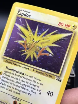 Zapdos 15/62 Fossil Unlimited Holo Rare Vintage WOTC - Pokemon TCG - DMG - Image 3