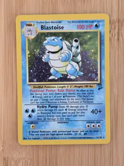 Blastoise Holo Rare 2/130 Pokemon Base Set 2 Vintage WOTC 1999 LP - Image 1