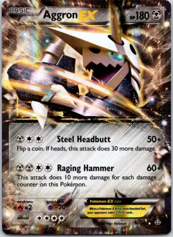 Aggron EX #93/160 Holo Ultra Rare XY - Primal Clash Pokemon NM - Image 1