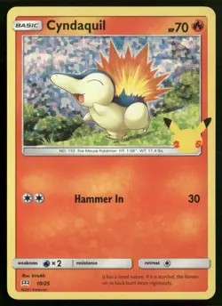 Cyndaquil - 10/25 Promo McDonald's 25th Anniversary Promos 010/025 Pokemon TCG - Image 1