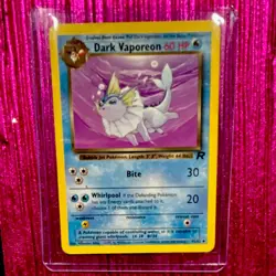 Pokemon Dark Vaporeon Team Rocket 45/82 Uncommon 4th Edition 1999 - Image 1