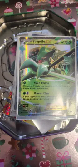 Pokemon & Yu-Gi-Oh! Card Lot Rayquaza EX Charizard EX Pikachu in Rayquaza Tin - Image 5