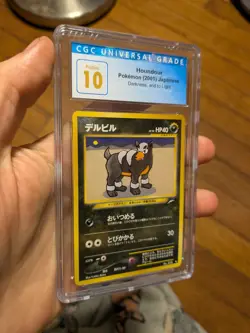 (POP 4) CGC 10 PRISTINE 2000 Pokemon Japanese Team ROCKET Neo #228 Houndour - Image 2