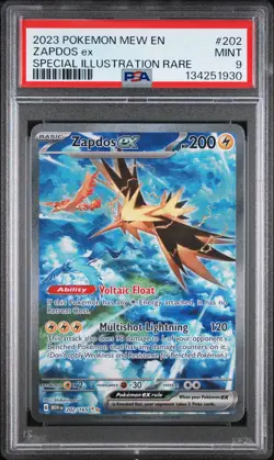 2023 POKEMON MEW EN-151 SPECIAL ILLUSTRATION RARE #202 ZAPDOS EX PSA 9 - Image 1