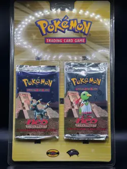 2001 Pokemon Neo Discovery Double Blister 2 Booster Packs Sealed - Image 1
