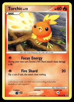 TORCHIC - 99/127 Common Platinum Pokemon MP - Image 1