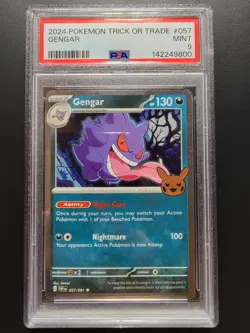 2024 POKEMON TCG TRICK OR TRADE #057 GENGAR PSA 9 Mint Graded - Image 1