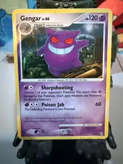 Pokemon Gengar TCG 17/99 Platinum Arceus Regular Rare LP Condition - Image 1