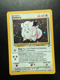 BRAND NEW 2000 POKEMON BASE SET 2 HOLO CARD #6/130 "CLEFAIRY" - Image 1