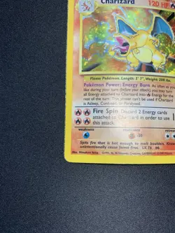 Pokemon Charizard 4/102 Base Set Unlimited Holo Rare WOTC Card Water Damage 1999 - Image 4