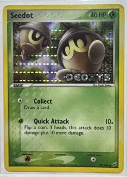 Seedot Reverse Holo EX Deoxys 71/107 Pokemon Card WOTC - Image 1