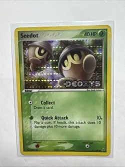 Seedot Reverse Holo EX Deoxys 71/107 Pokemon Card WOTC - Image 2