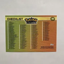 Pokemon 2004 Topps Advanced Challenge Checklist #90 Regular Card - Image 2