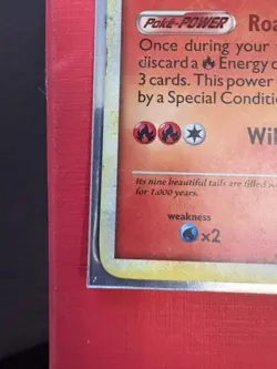 Pokemon Ninetales TCG HeartGold SoulSilver Card 7/123 Rare Holo NM SWIRL - Image 2