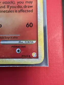 Pokemon Ninetales TCG HeartGold SoulSilver Card 7/123 Rare Holo NM SWIRL - Image 3