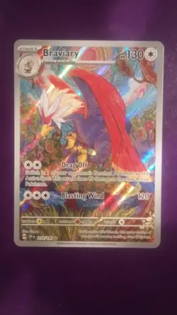 Pokemon TCG Braviary Illustration Rare Card 214/191 SV08 Surging Sparks - Image 1