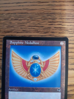 MTG Tempest Sapphire Medallion, Pristine never played - Image 3