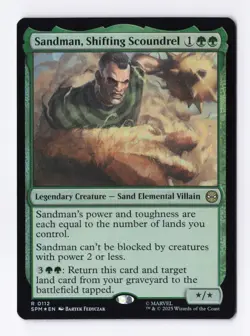 Sandman, Shifting Scoundrel (Foil) 0112 (R) MTG Marvel's Spider-Man (SPM) - Image 1