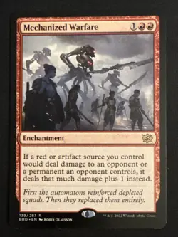 1x Mechanized Warfare (138) The Brothers' War LP MTG Magic the Gathering x1 MKE - Image 1