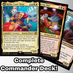 MTG Commander EDH Deck Kefka, Court Mage 100 Magic Cards Custom Deck Grixis - Image 1