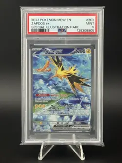 Pokemon TCG Zapdos EX Holo Card 202/165 Scarlet & Violet 151 Sir PSA 9 - Image 1