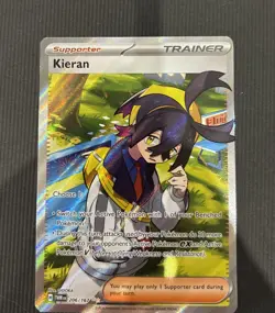 Kieran 206/167 Pokemon TCG S&V Twilight Masquerade Trainer Ultra Rare English ++ - Image 2
