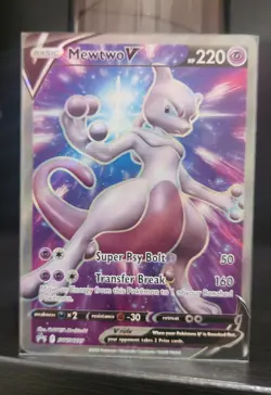 SEALED Mewtwo V SWSH229 Black Star Promo Full Art Holo Pokemon GO TCG 2022 - Image 1