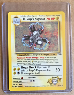 Pokemon Gym Heroes Lt Surge's Magneton 8/132 Holo Rare NM/M Unplayed WOTC 2000 - Image 2