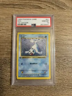 1999 POKEMON GAME 1ST ED #41 SEEL PSA 10 First Edition SHADOWLESS - Image 1