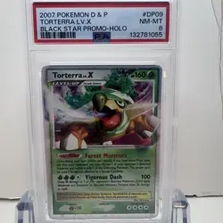 2007 Pokemon Diamond & Pearl Torterra LV. X Black Star PROMO #DP09 Holo - PSA 8 - Image 1