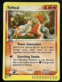 Pokemon Torkoal Holo - EX Dragon - 12/97 LP - Image 1