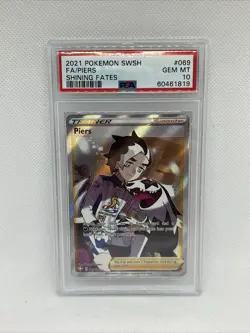 Pokemon Shining Fates #069 Piers Full Art Trainer PSA 10 GEM MT - Image 1