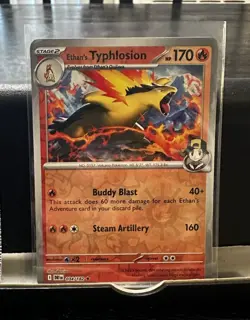 Pokemon TCG Destined Rivals Ethan's Typhlosion 034/182 Reverse Holo Rare - Image 2