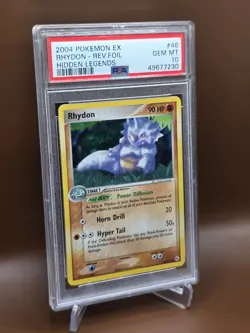 Rhydon Reverse Foil ~ PSA 10 LOW POP *7* ~ Pokemon TCG EX Hidden Legends 46/101 - Image 2