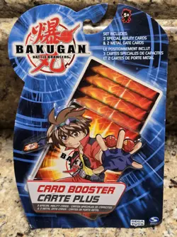 BAKUGAN Battle Brawlers Card Booster - 3 Ability & 2 Metal Gate Cards NEW VTG - Image 1