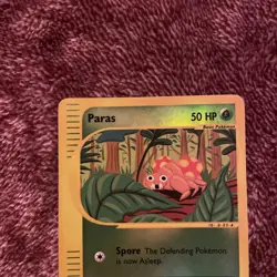 Nintendo Paras Pokemon Card Collectable 2002 Basic 50 HP Reverse Holo - Image 2