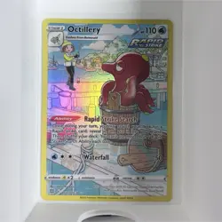 Pokemon Octillery Rapid Strike Holo Full Art TG03/TG30 Brilliant Stars 2022 Card - Image 1