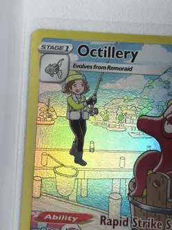 Pokemon Octillery Rapid Strike Holo Full Art TG03/TG30 Brilliant Stars 2022 Card - Image 3