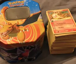Pokemon Trading Card Game Lot - Charizard Tin & Mankey Pokemon Card (English) - Image 1