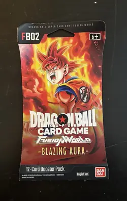Bandai Dragon Ball Super Fusion World Blazing Aura Booster Pack, 12 Cards, Engl… - Image 1