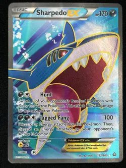 Pokemon TCG Sharpedo EX Full Art Ultra Rare Holo XY Primal Clash 152/160 Card - Image 1