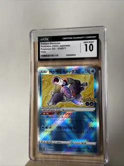 CGC 10 Pristine Radiant Blastoise Holo 018/071 K Pokemon GO s10b Pokemon Card - Image 1